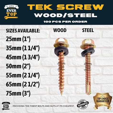 tek screws technical